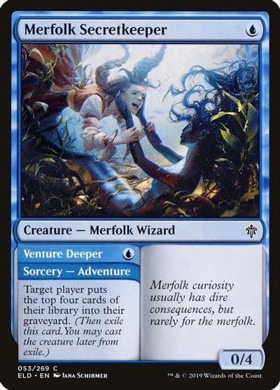Merfolk Secretkeeper Throne of Eldraine Magic card