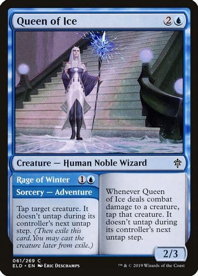 Queen of Ice Throne of Eldraine Magic card
