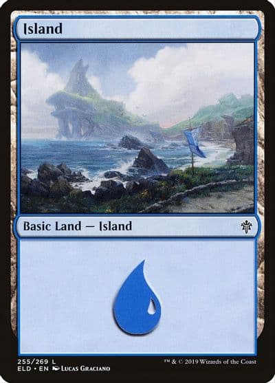 Island 255 Throne of Eldraine Magic card