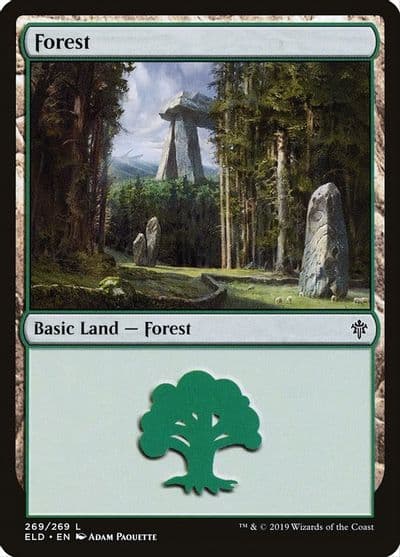 Forest 269 Throne of Eldraine Magic card