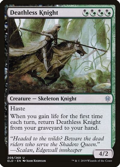 Deathless Knight Throne of Eldraine Magic card