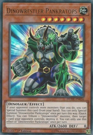 Dinowrestler Pankratops Duel Devastator Yu-Gi-Oh! card