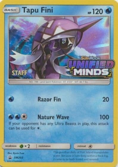 Tapu Fini - SM203 (Prerelease) [Staff] SM Promos Pokemon card