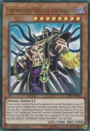Earthbound Greater Linewalker Legendary Duelists: Immortal Destiny Yu-Gi-Oh! card