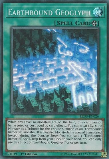 Earthbound Geoglyph Legendary Duelists: Immortal Destiny Yu-Gi-Oh! card