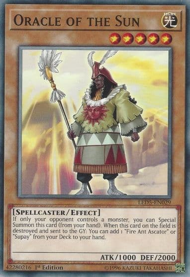 Oracle of the Sun Legendary Duelists: Immortal Destiny Yu-Gi-Oh! card