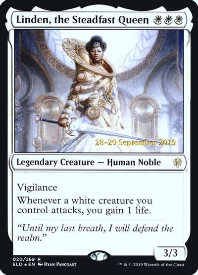 Linden the Steadfast Queen Prerelease Cards Magic card