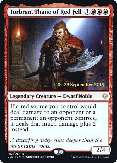 Torbran Thane of Red Fell Prerelease Cards Magic card