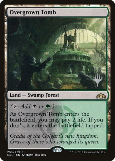 Overgrown Tomb Promo Pack: Throne of Eldraine Magic card