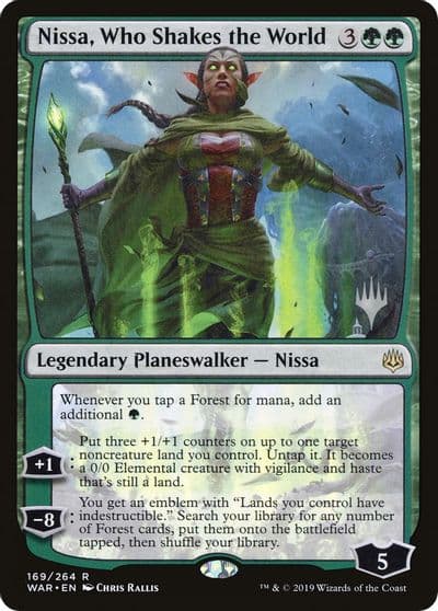 Nissa Who Shakes the World Promo Pack: Throne of Eldraine Magic card
