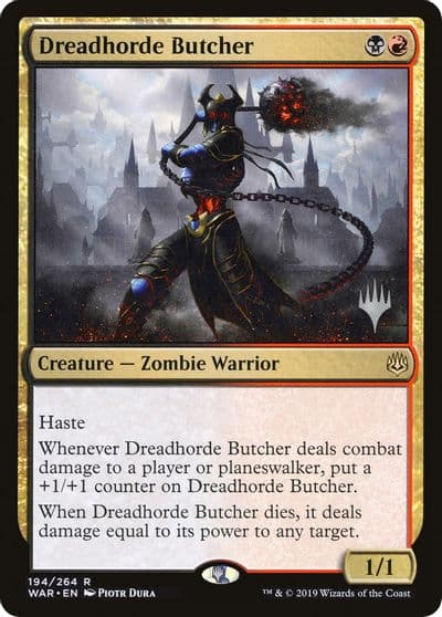 Dreadhorde Butcher Promo Pack: Throne of Eldraine Magic card