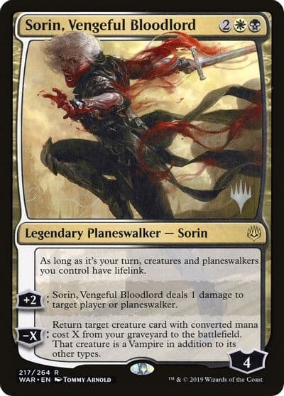 Sorin Vengeful Bloodlord Promo Pack: Throne of Eldraine Magic card