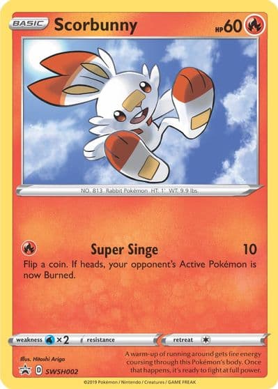 Scorbunny - SWSH002 SWSH: Sword & Shield Promo Cards Pokemon card