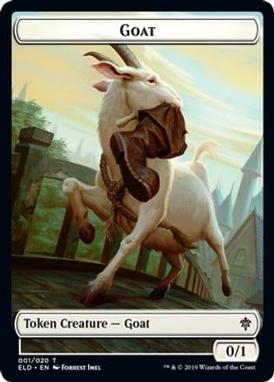 Goat Food 015 Double Sided Token Throne of Eldraine Magic card