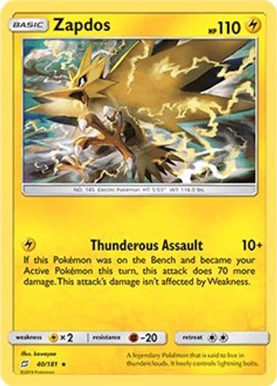 Zapdos Deck Exclusives Pokemon card