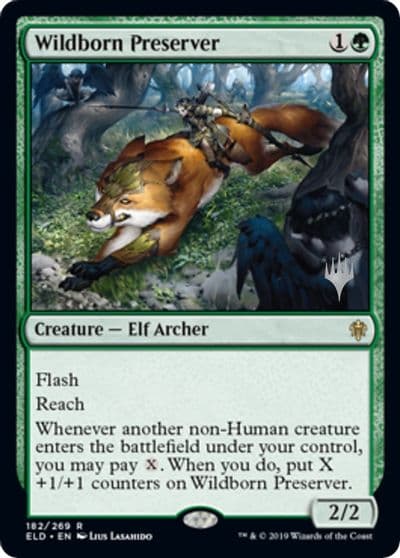 Wildborn Preserver Promo Pack: Throne of Eldraine Magic card
