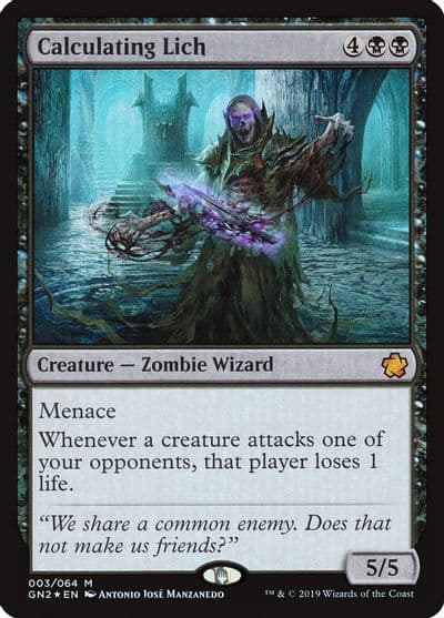 Calculating Lich Magic Game Night 2019 Magic card