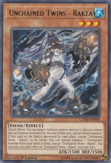 Unchained Twins Rakea Chaos Impact Yu-Gi-Oh! card