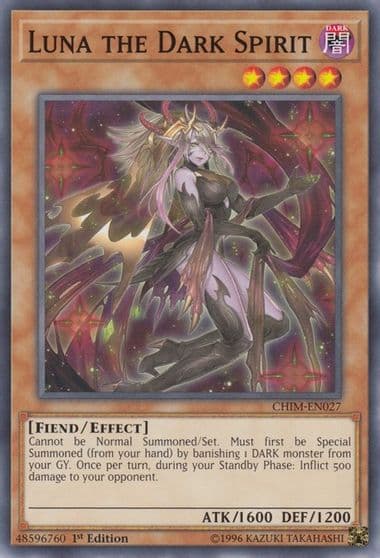 Luna the Dark Spirit Chaos Impact Yu-Gi-Oh! card