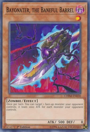 Bayonater the Baneful Barrel Chaos Impact Yu-Gi-Oh! card