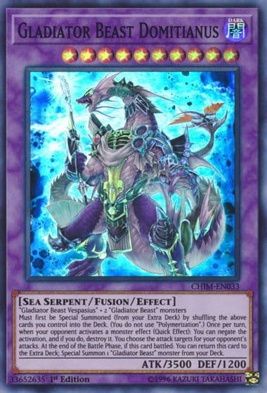 Gladiator Beast Domitianus Chaos Impact Yu-Gi-Oh! card