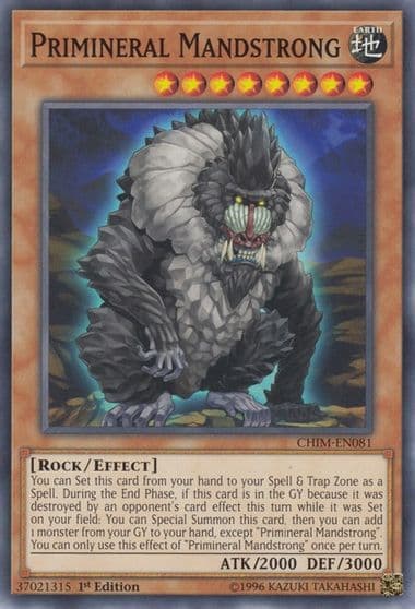 Primineral Mandstrong Chaos Impact Yu-Gi-Oh! card