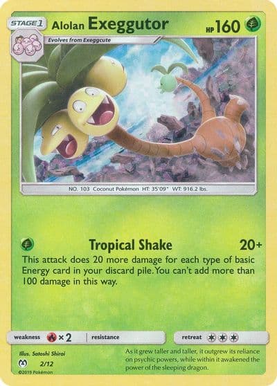 Alolan Exeggutor McDonald's Promos 2019 Pokemon card