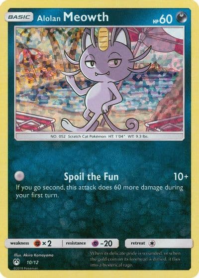 Alolan Meowth McDonald's Promos 2019 Pokemon card
