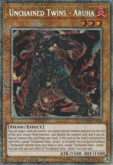 Unchained Twins Aruha Starlight Rare Chaos Impact Yu-Gi-Oh! card
