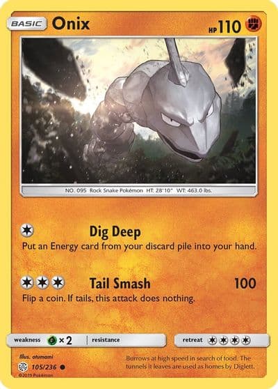 Onix SM - Cosmic Eclipse Pokemon card