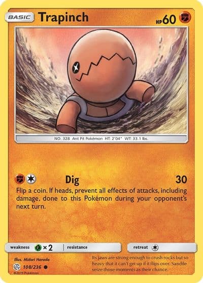 Trapinch SM - Cosmic Eclipse Pokemon card