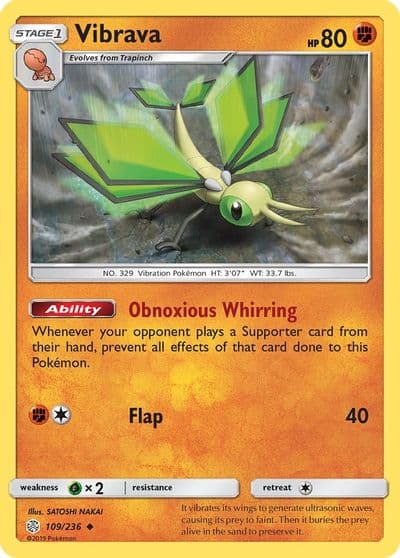 Vibrava SM - Cosmic Eclipse Pokemon card