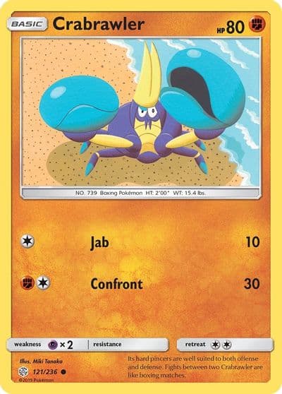 Crabrawler SM - Cosmic Eclipse Pokemon card