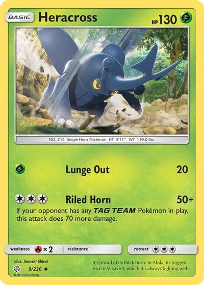 Heracross SM - Cosmic Eclipse Pokemon card