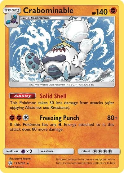 Crabominable SM - Cosmic Eclipse Pokemon card
