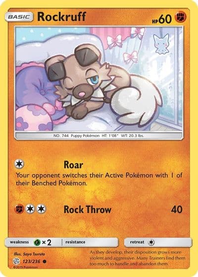 Rockruff SM - Cosmic Eclipse Pokemon card