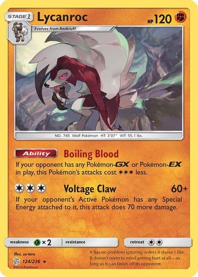 Lycanroc SM - Cosmic Eclipse Pokemon card