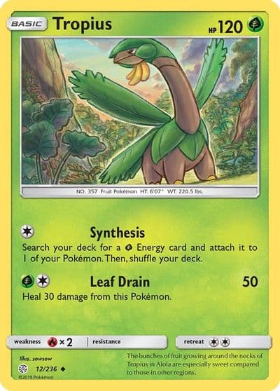 Tropius SM - Cosmic Eclipse Pokemon card