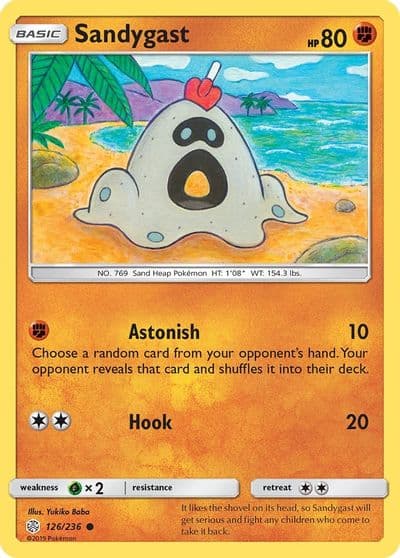 Sandygast SM - Cosmic Eclipse Pokemon card