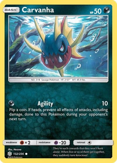 Carvanha SM - Cosmic Eclipse Pokemon card