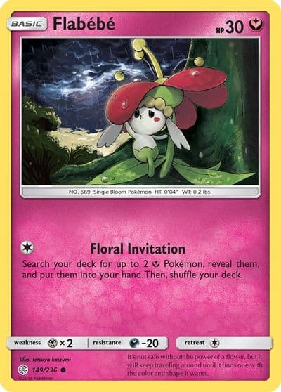 Flabebe SM - Cosmic Eclipse Pokemon card