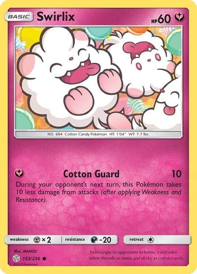 Swirlix SM - Cosmic Eclipse Pokemon card