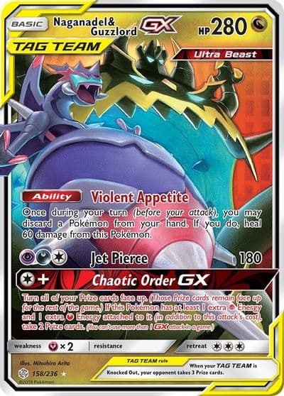 Naganadel & Guzzlord GX SM - Cosmic Eclipse Pokemon card