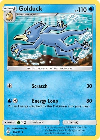 Golduck SM - Cosmic Eclipse Pokemon card