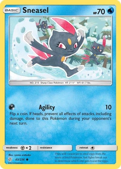 Sneasel SM - Cosmic Eclipse Pokemon card