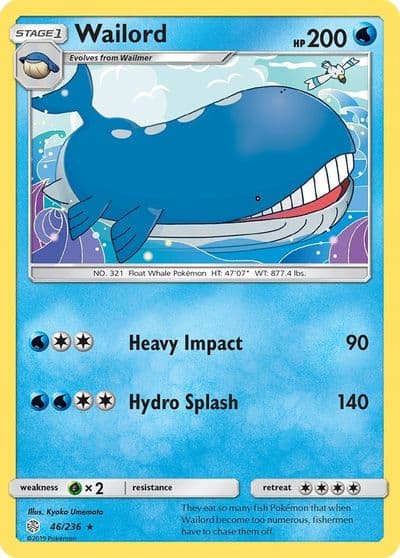 Wailord SM - Cosmic Eclipse Pokemon card