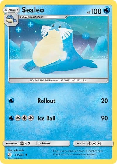 Sealeo SM - Cosmic Eclipse Pokemon card