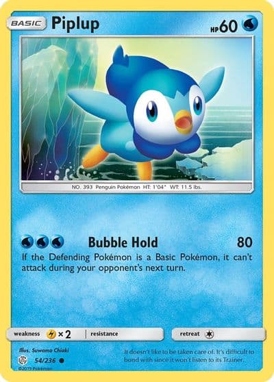 Piplup SM - Cosmic Eclipse Pokemon card