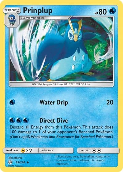 Prinplup SM - Cosmic Eclipse Pokemon card