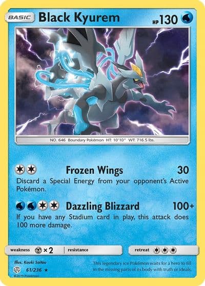 Black Kyurem SM - Cosmic Eclipse Pokemon card